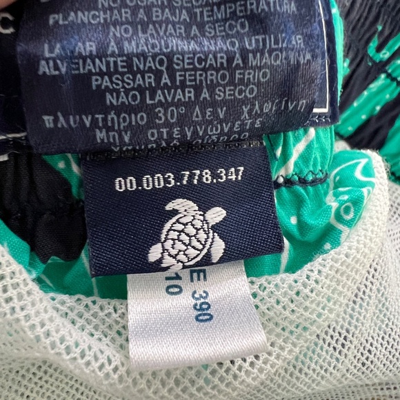 VILEBREQUIN Moorea Octopus Swim Trunks Bathing Suit Green Size Boys L - Picture 7 of 8